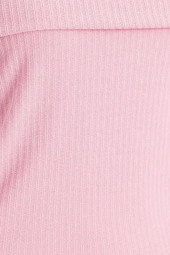 Quiz Bardot Top Pink Sale