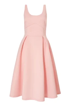 Quiz Bow Back Midi Dress Pink Outlet