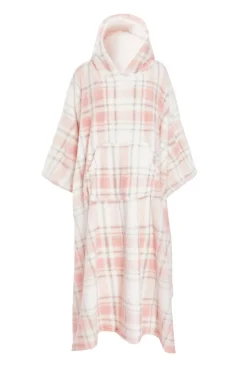 Quiz Pink Check Fleece Blanket Hoodie