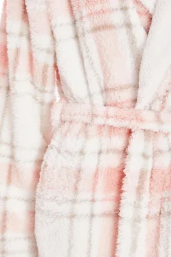 Quiz Pink Check Print Robe Clearance