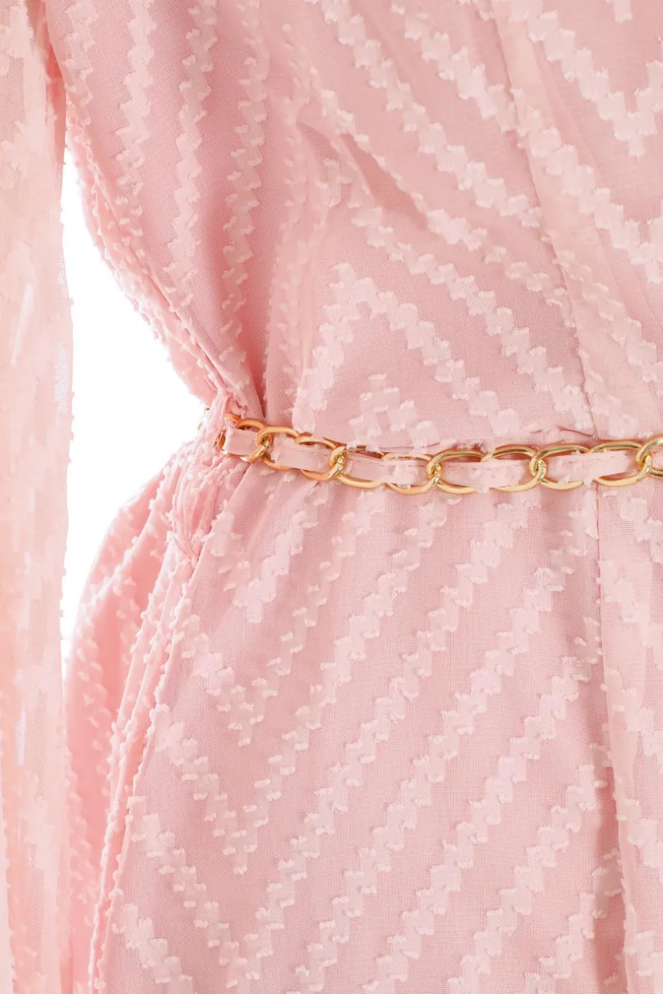 Quiz Pink Chevron Skater Mini Dress Light Pink Sale