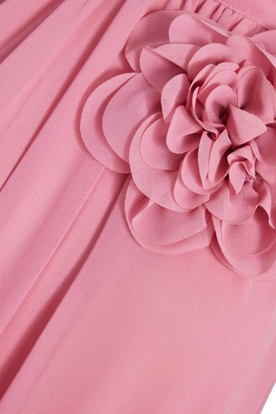 Quiz Pink Chiffon Corsage Maxi Dress Clearance