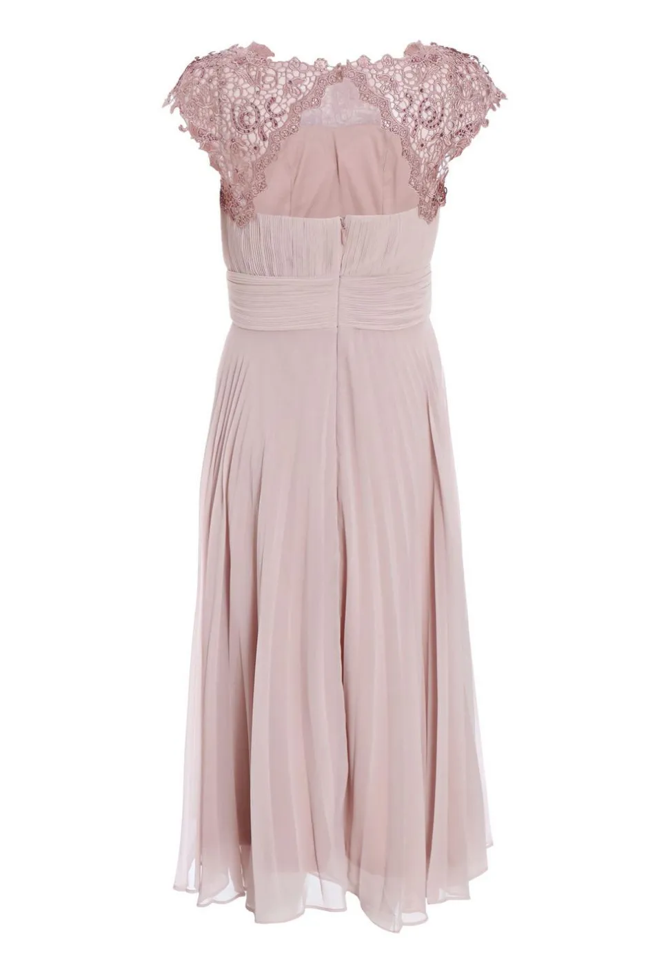 Quiz Pink Chiffon Embellished Pleated Midi Dress Hot