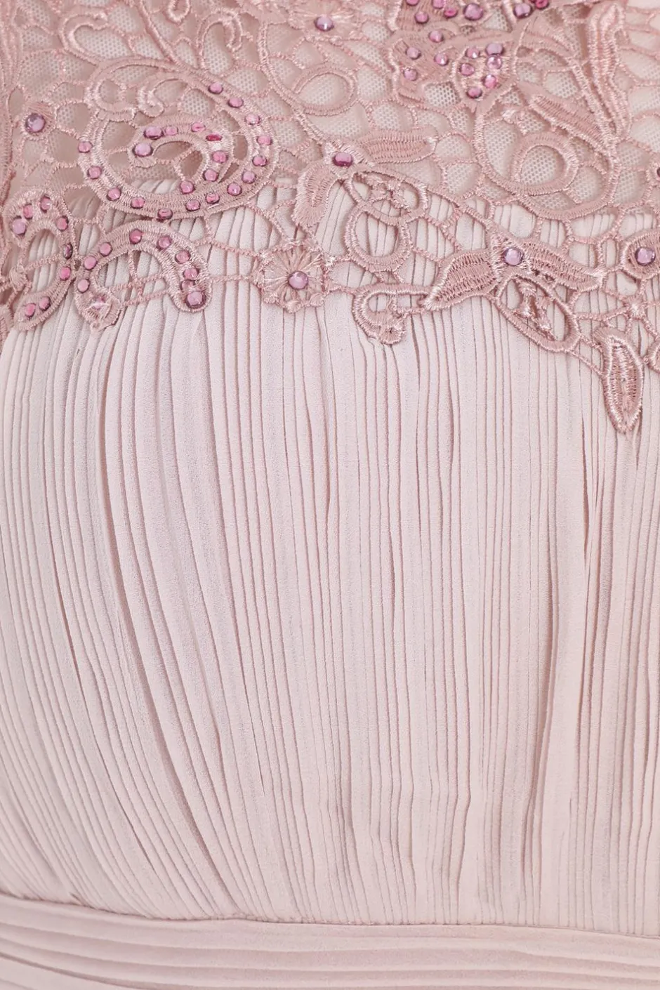 Quiz Pink Chiffon Embellished Pleated Midi Dress Hot