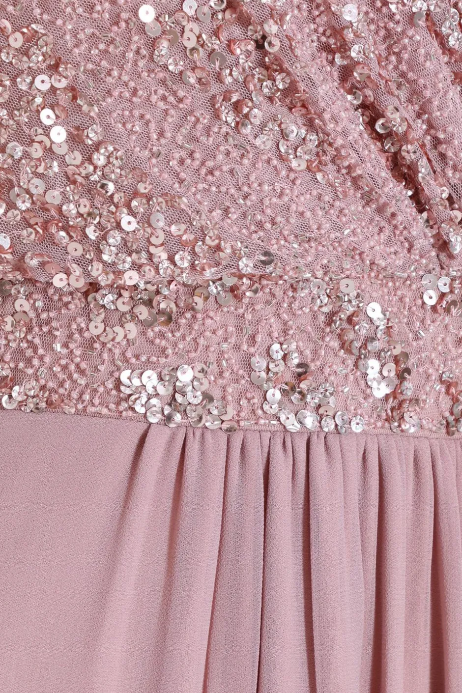 Quiz Pink Chiffon Embellished Maxi Dress Best