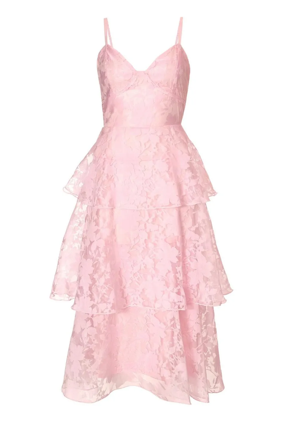 Quiz Chiffon Floral Midaxi Dress Pink Online