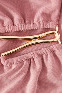 Quiz Cowl Neck Top Pink Sale