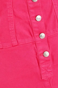 Quiz Pink Denim Bandeau Mini Dress Outlet