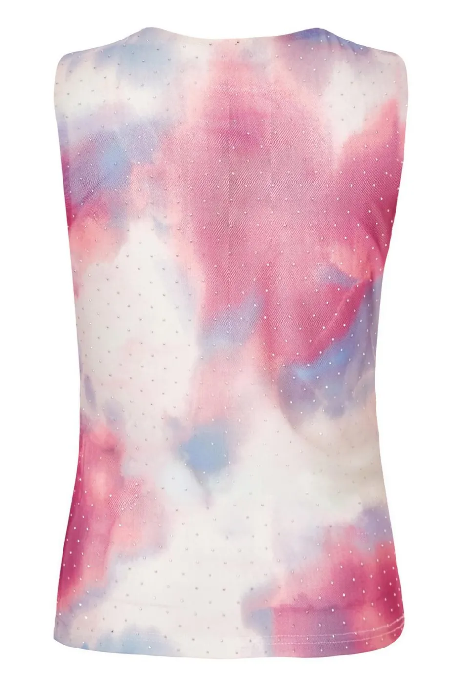 Quiz Pink Diamante Marble Print Top