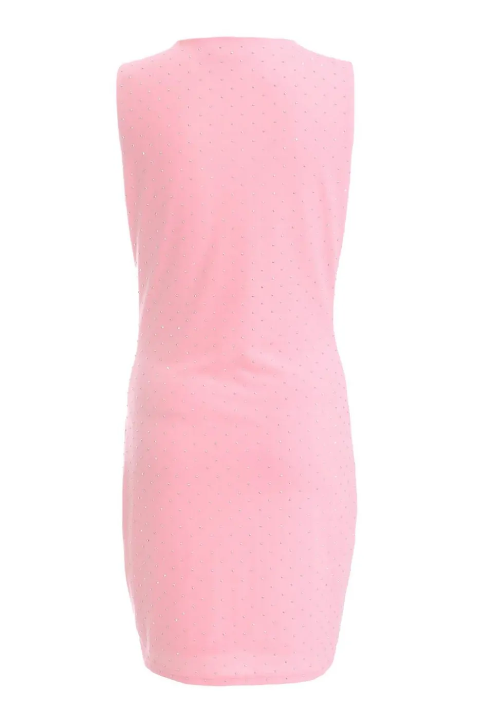 Quiz Pink Embellished Bodycon Mini Dress New