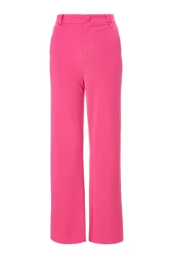 Quiz Flared Tailored Trousers Pink Hot