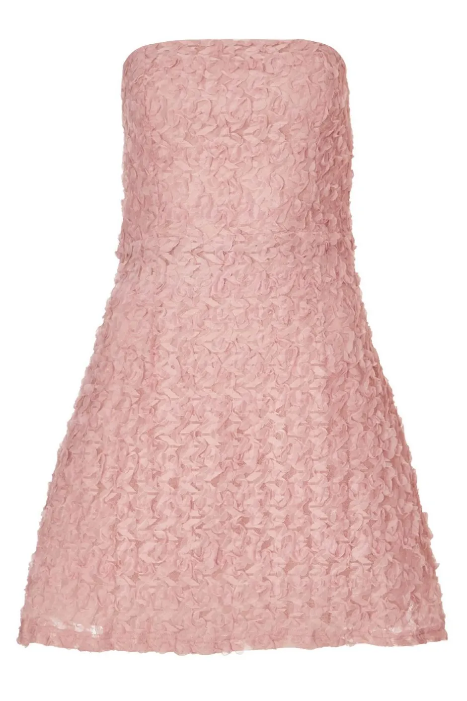 Quiz Floral Bandeau Mini Dress Pink Sale