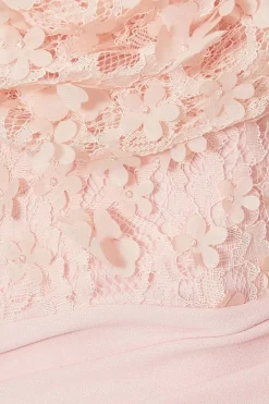 Quiz Pink Floral Drop Sleeve Maxi Dress Baby Pink Best