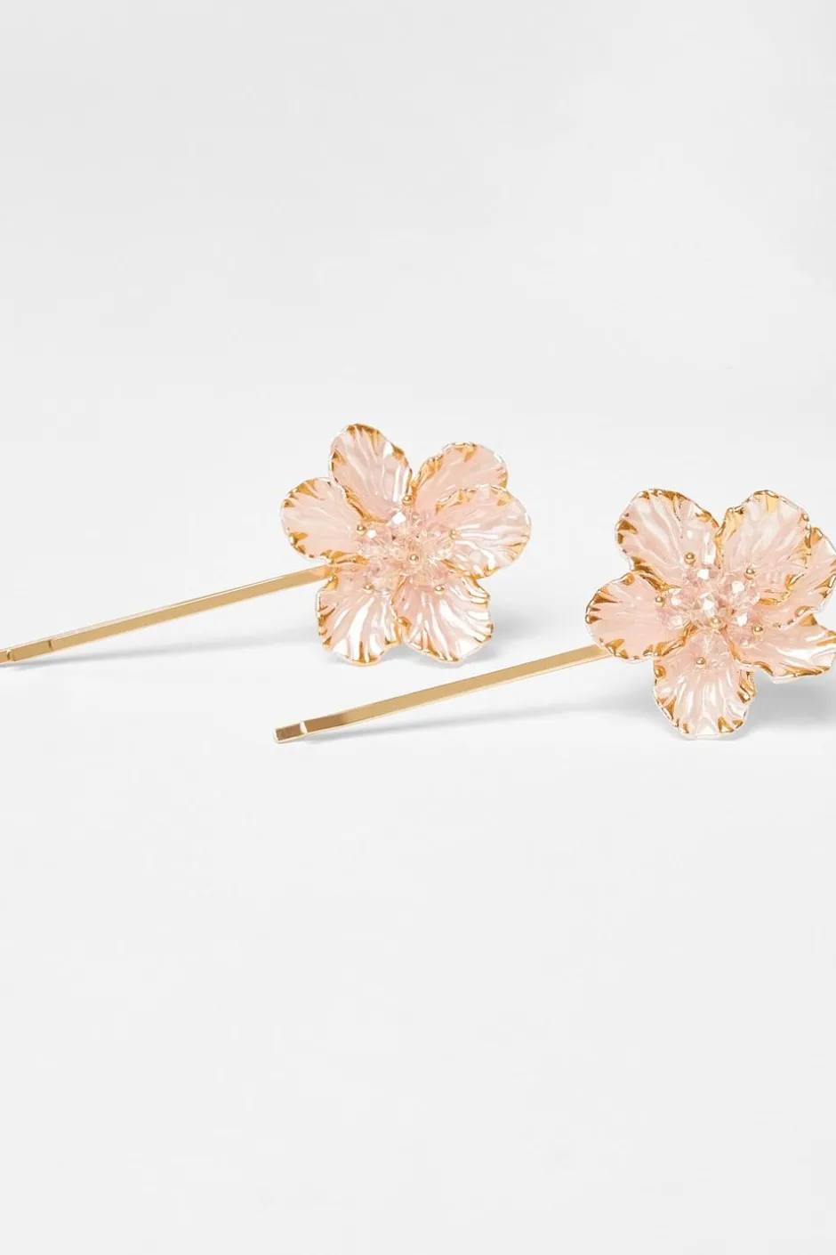 Quiz Floral Hair Slides Pink Clearance
