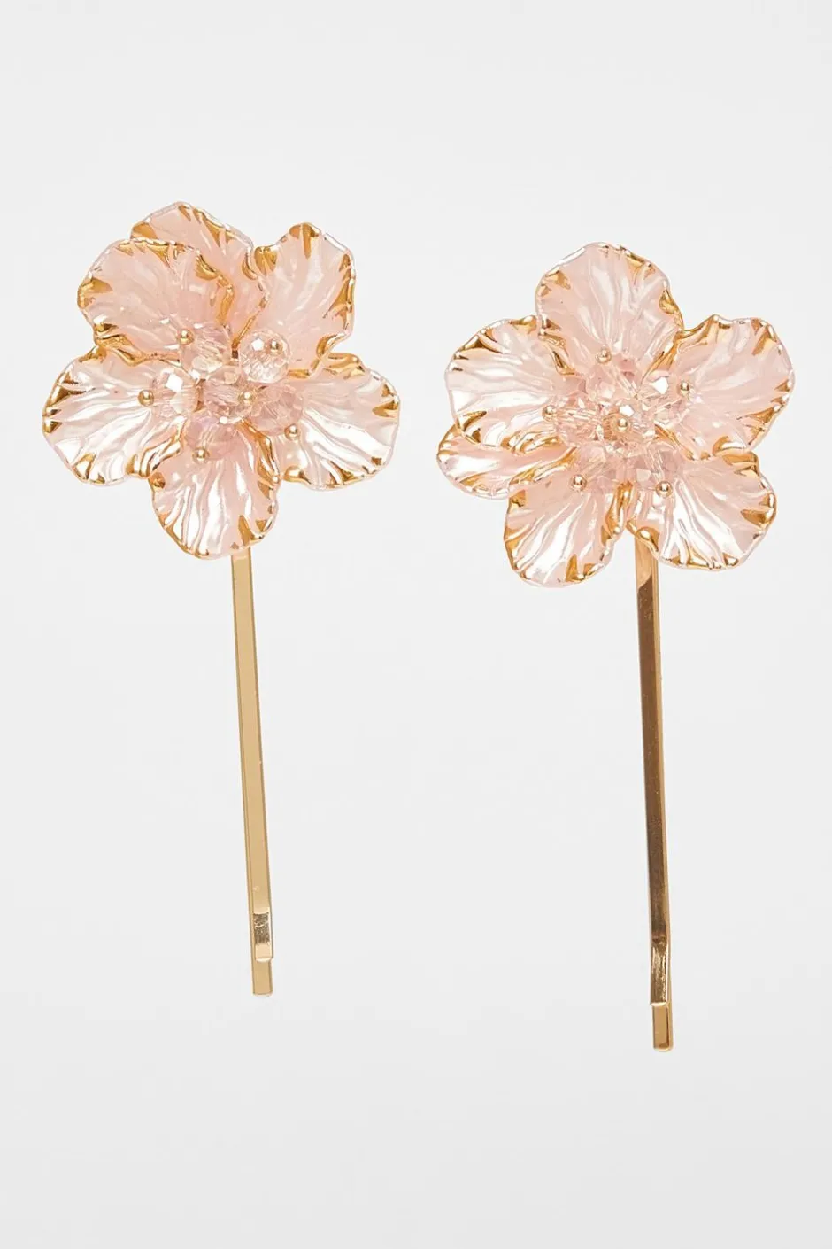 Quiz Floral Hair Slides Pink Clearance