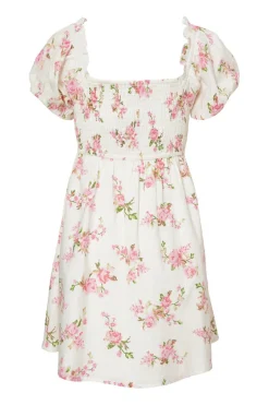 Quiz Pink Floral Puff Sleeve Mini Dress Best