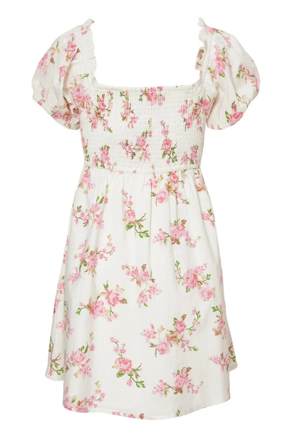 Quiz Pink Floral Puff Sleeve Mini Dress Best