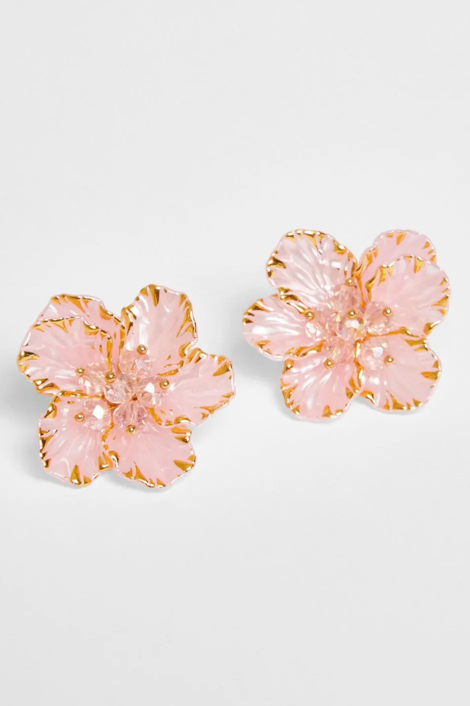 Quiz Floral Stud Earrings Pink Outlet