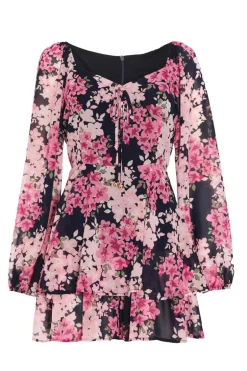 Quiz Pink Floral Tiered Playsuit Outlet