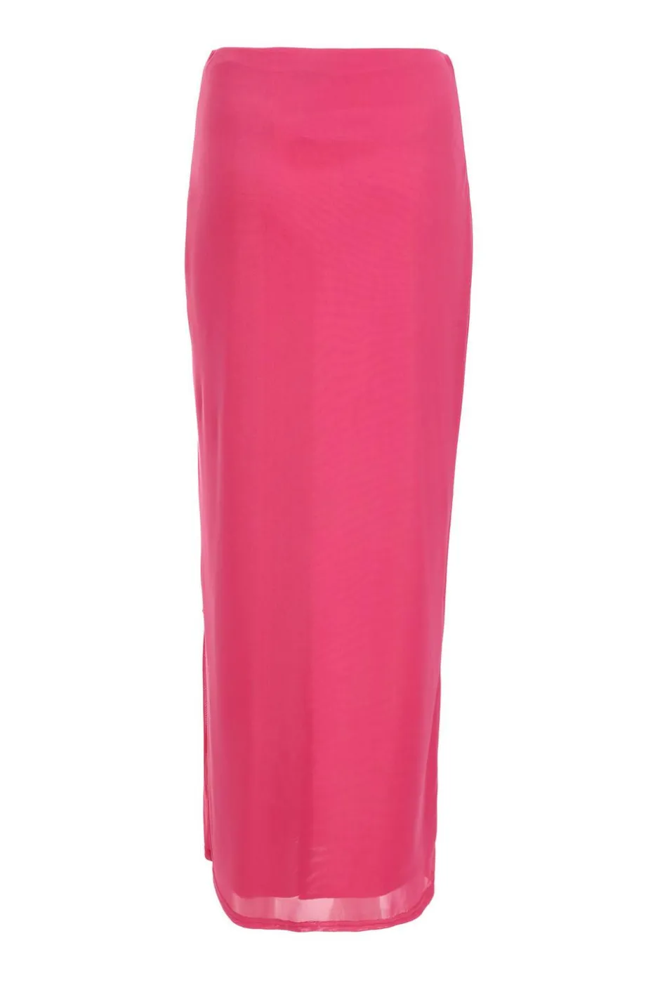 Quiz Pink Frill Maxi Skirt Hot