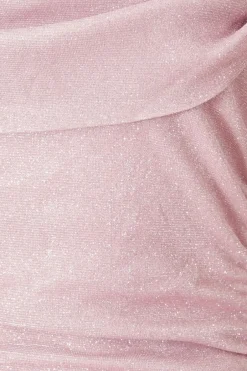 Quiz Pink Glitter Bardot Mini Dress Discount