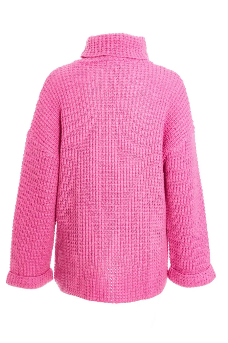 Quiz Knitted Roll Neck Jumper Pink Outlet