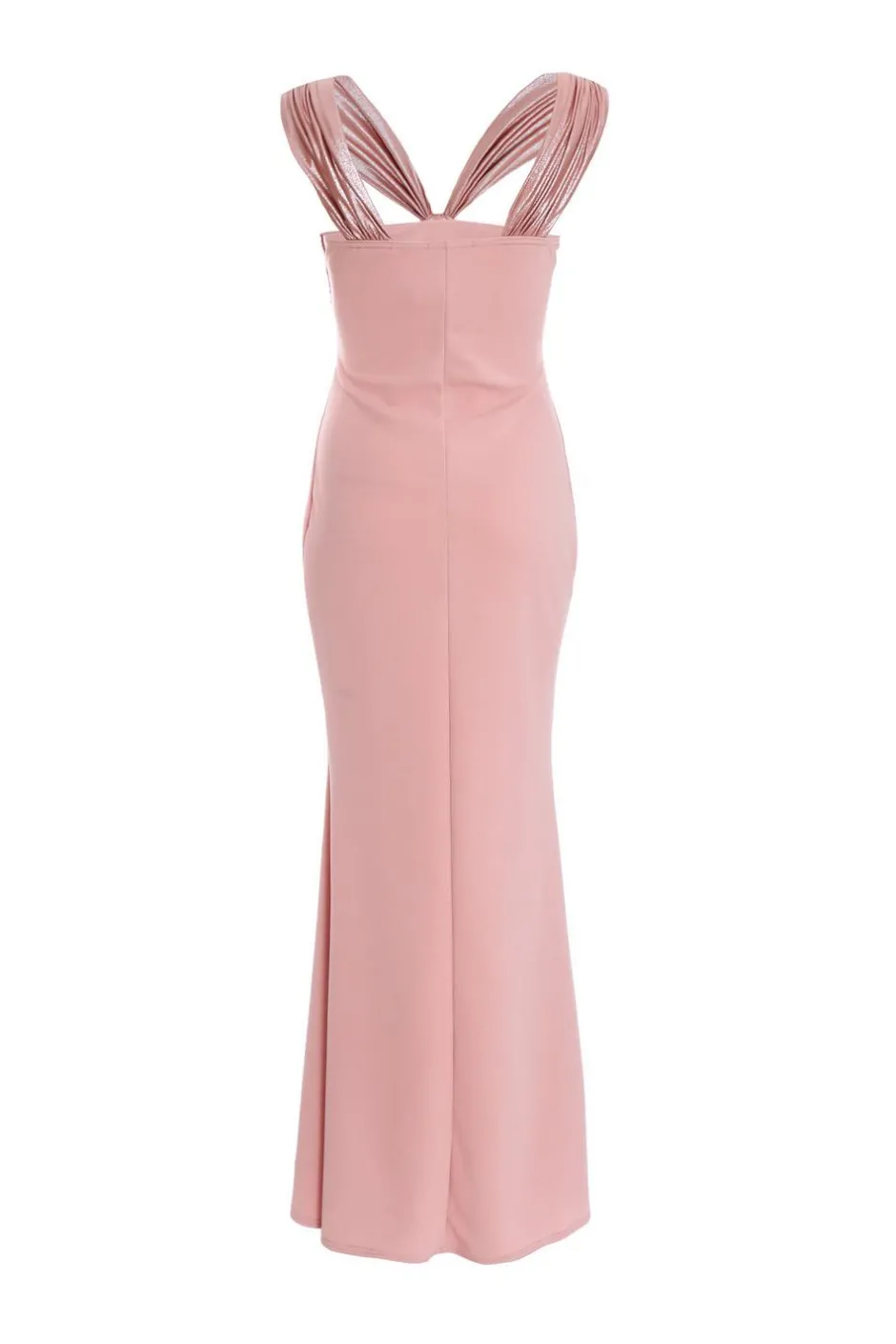 Quiz Pink Knot Front Maxi Dress Outlet