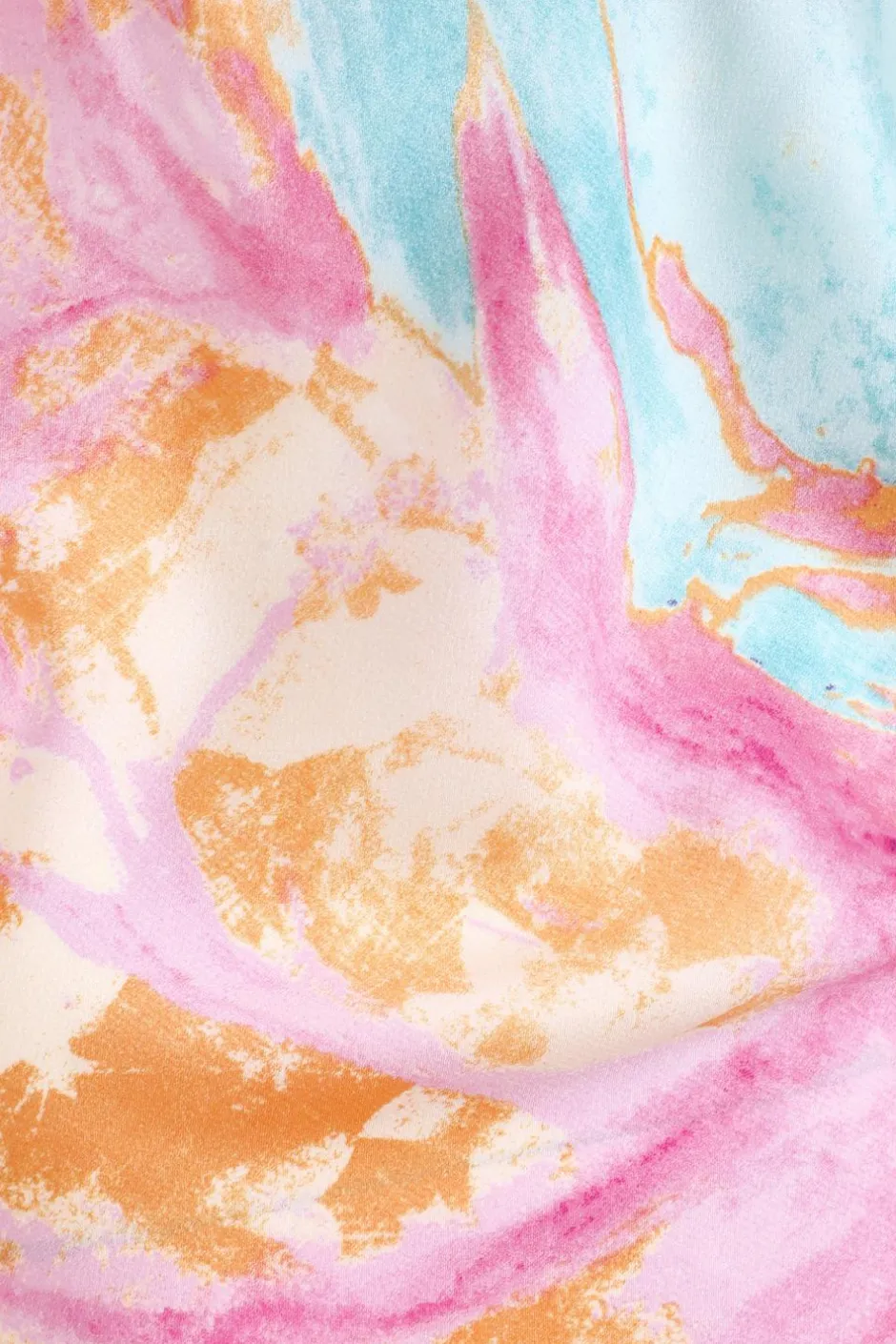 Quiz Pink Marble Print Satin Asymmetric Top Discount