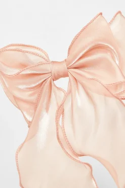 Quiz Organza Hair Bow Pink