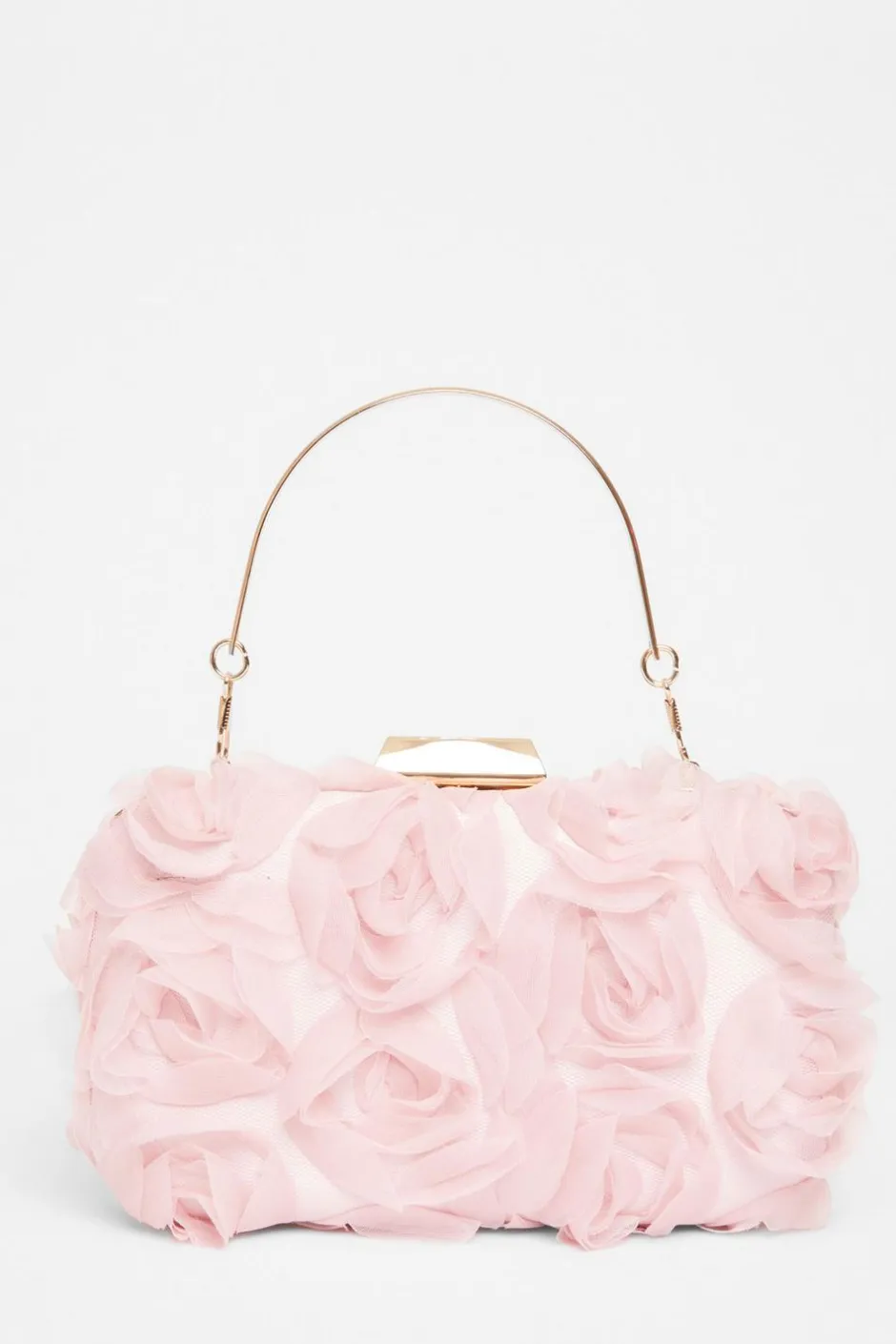 Quiz Organza Rose Box Bag Pink Online