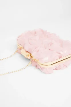 Quiz Organza Rose Box Bag Pink Online