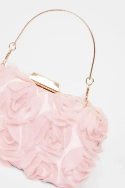 Quiz Organza Rose Box Bag Pink Online
