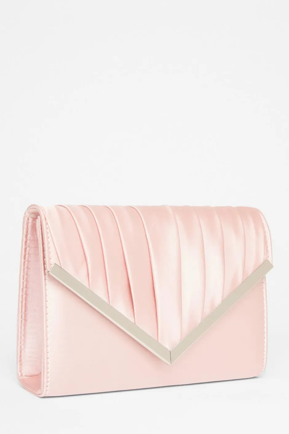 Quiz Pleated Clutch Bag Pink Sale