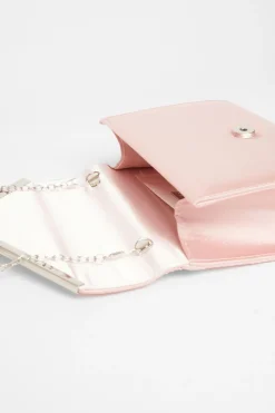 Quiz Pleated Clutch Bag Pink Sale