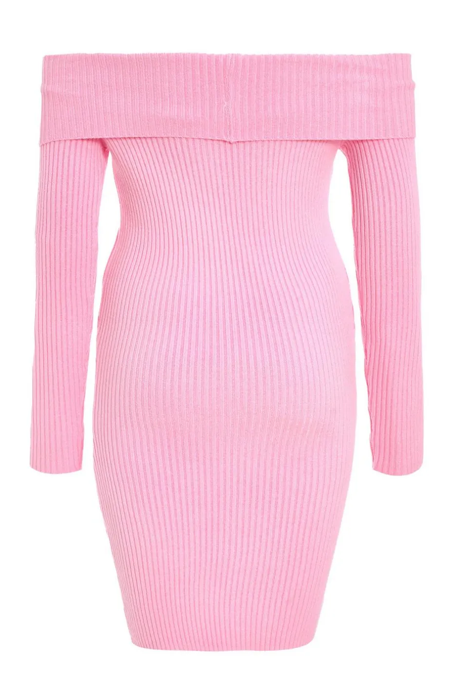 Quiz Pink Ribbed Knitted Mini Jumper Dress Online