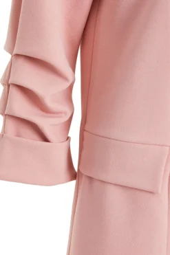 Quiz Pink Ruched Sleeve Blazer Light Pink Discount