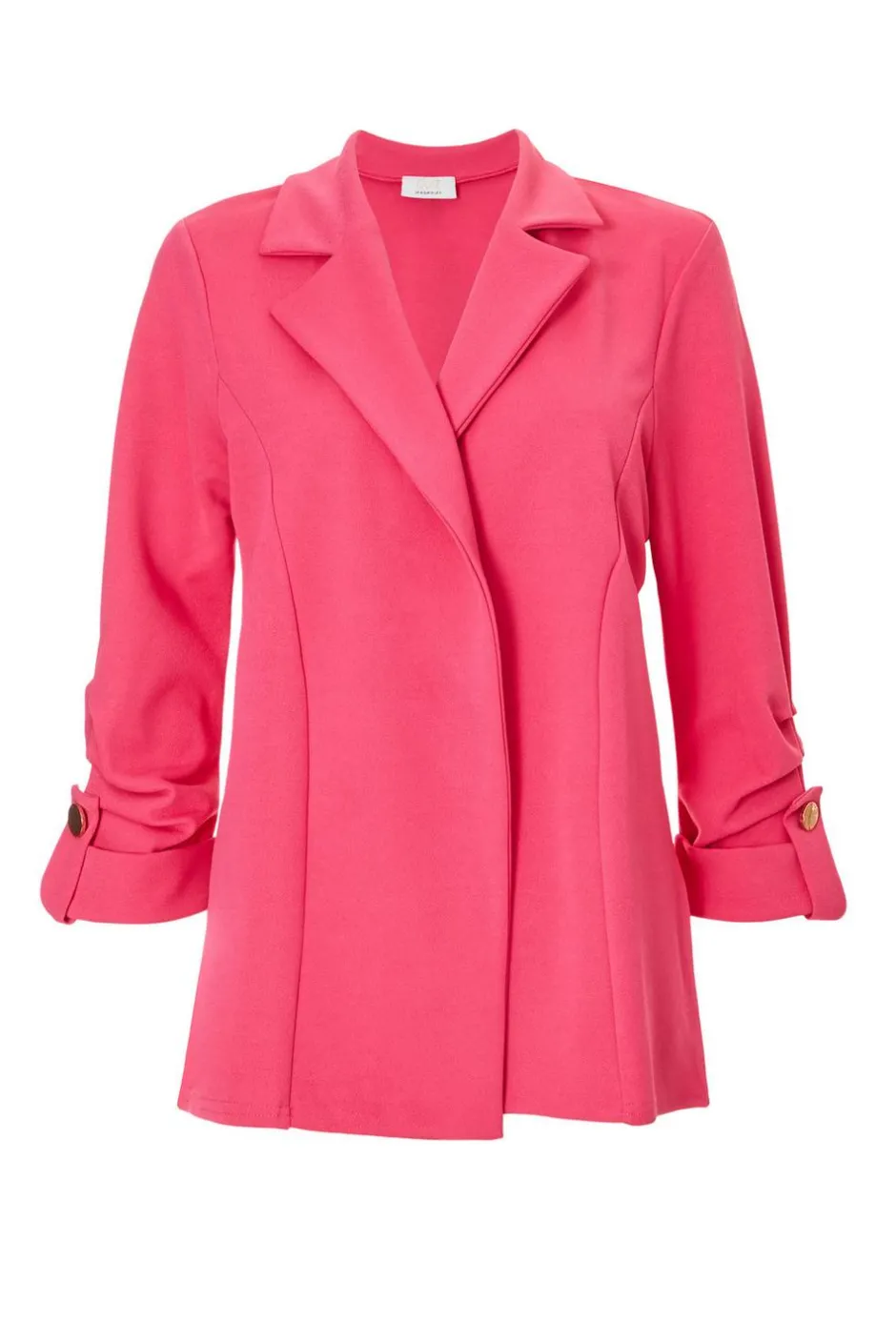 Quiz Ruched Sleeve Blazer Pink Online