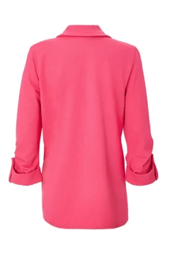 Quiz Ruched Sleeve Blazer Pink Online