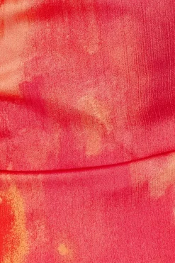 Quiz Pink Satin Marble Midaxi Dress New