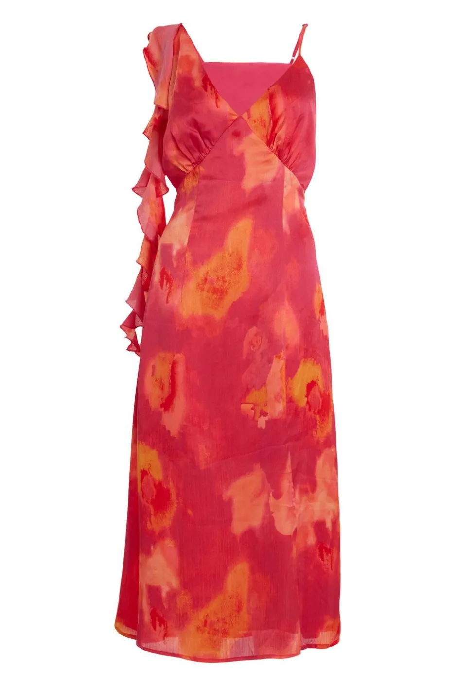 Quiz Pink Satin Marble Midi Dress Best