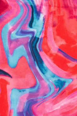 Quiz Pink Satin Marble Print Dress Best