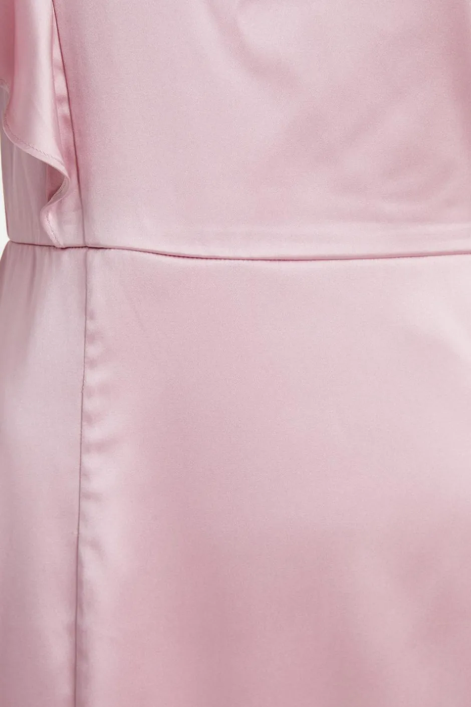 Quiz Satin One Shoulder Maxi Dress Pink Sale