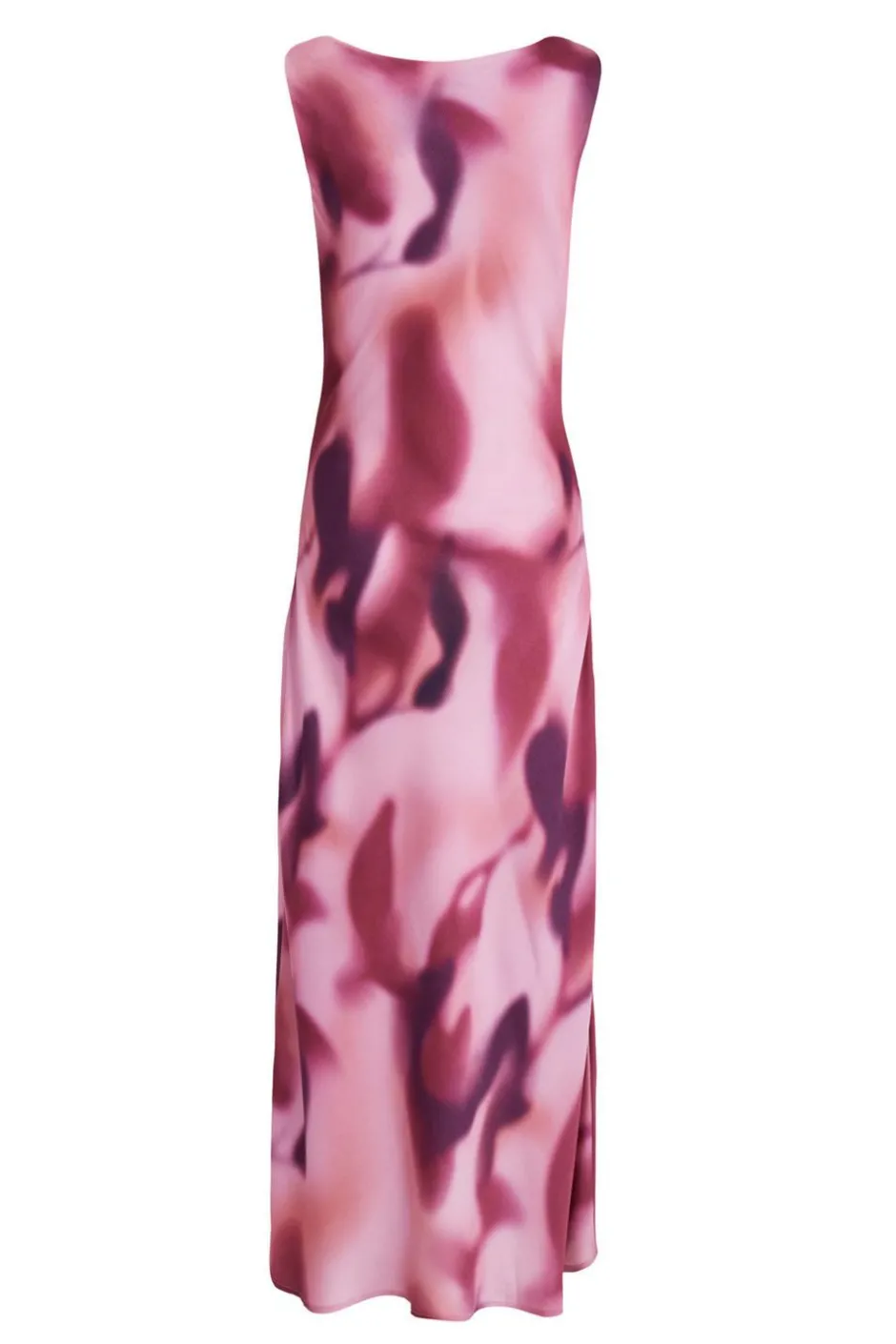 Quiz Pink Satin Printed Midaxi Dress Online