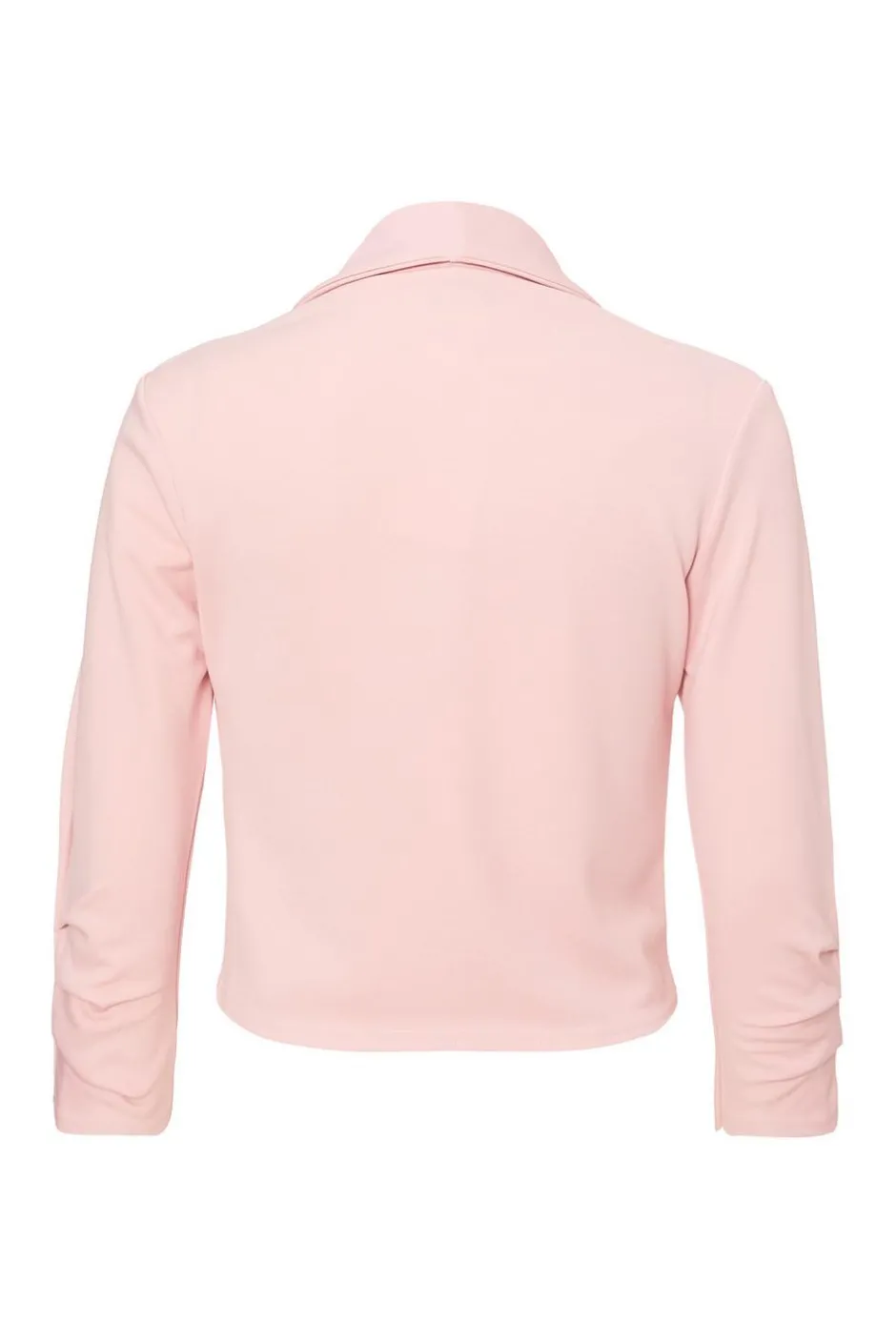 Quiz Shawl Collar Crop Jacket Pink Online