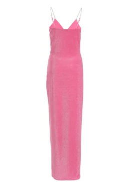 Quiz Pink Shimmer Wrap Maxi Dress Best