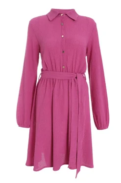 Quiz Pink Shirt Mini Dress Clearance