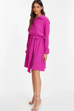 Quiz Pink Shirt Mini Dress Clearance
