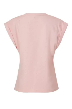 Quiz Stud Detail Top Pink