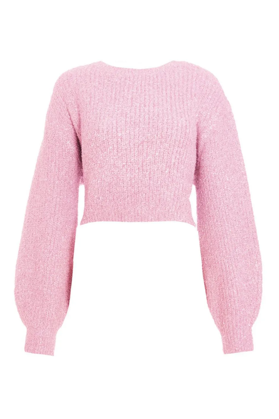 Quiz Pink Tinsel Knit Jumper Online