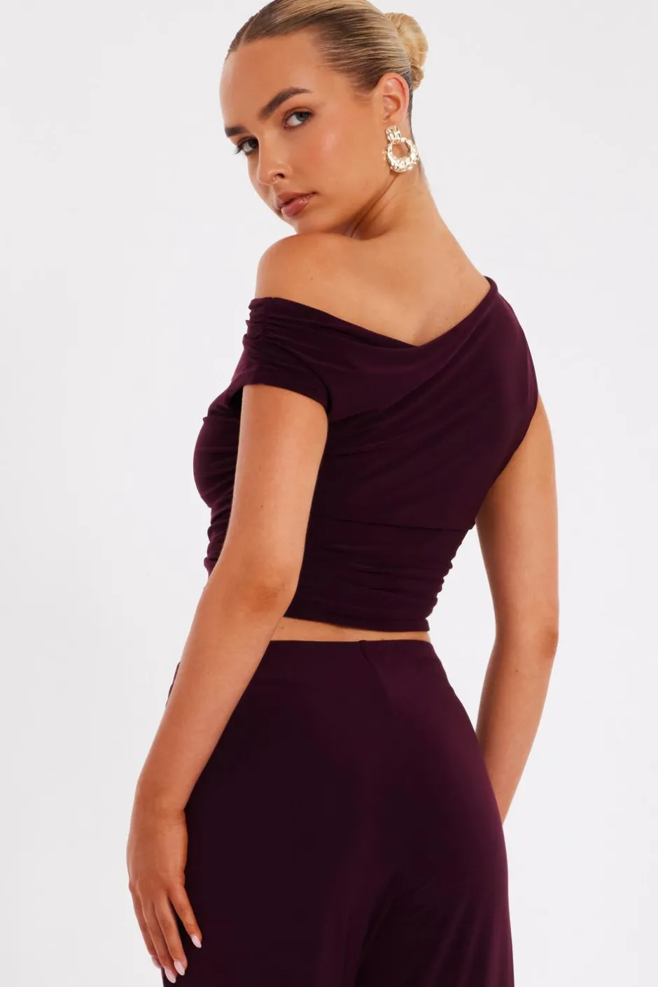 Quiz Drop Sleeve Top Plum Outlet